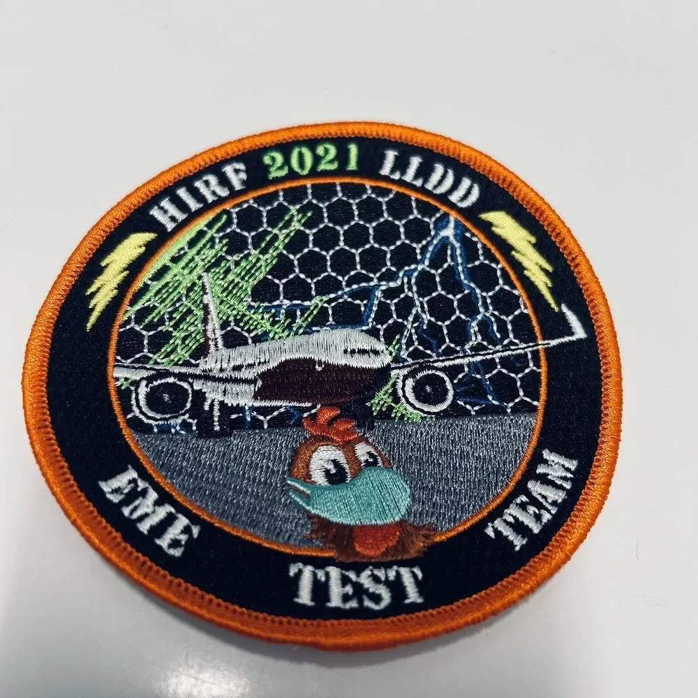 Boeing Aeronautics HIRF 2021 LLDD Flight EME Test Team Patch Lightening